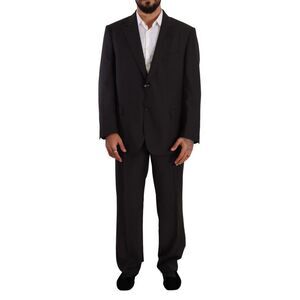 Domenico Tagliente Gray Polyester Single Breasted Formal Men's Suit